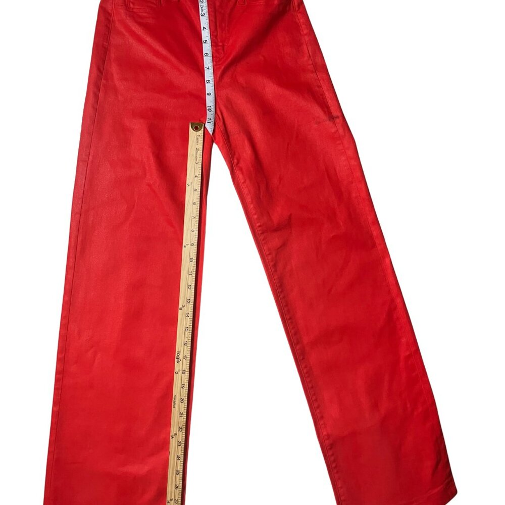 L'AGENCE Red High-Rise Straight Leg Jeans – Size 27 - Picture 3 of 10